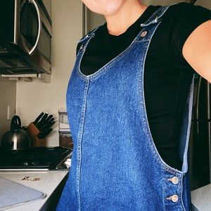 TOPSHOP denim overall dress